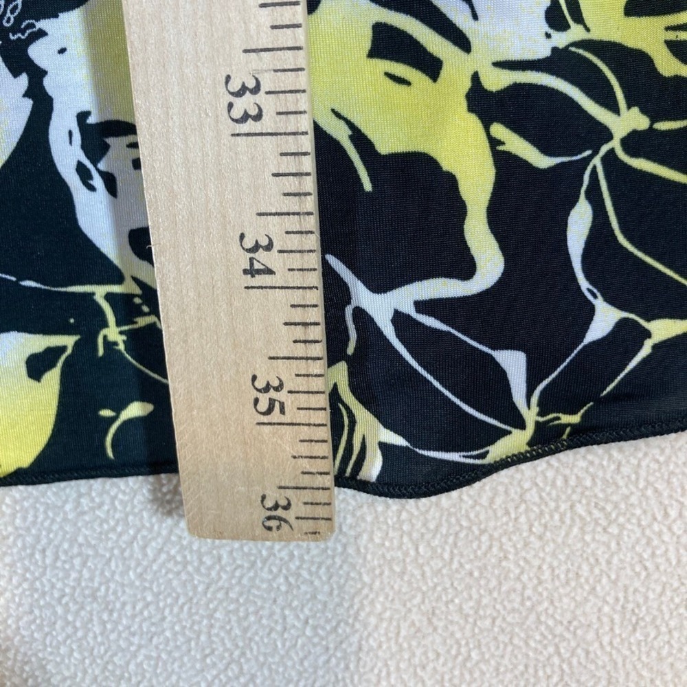 Vtg La Belle 90s Y2K Babydoll Dress M Black/Yellow Floral Milkmaid Coquette FLAW - Picture 6 of 10